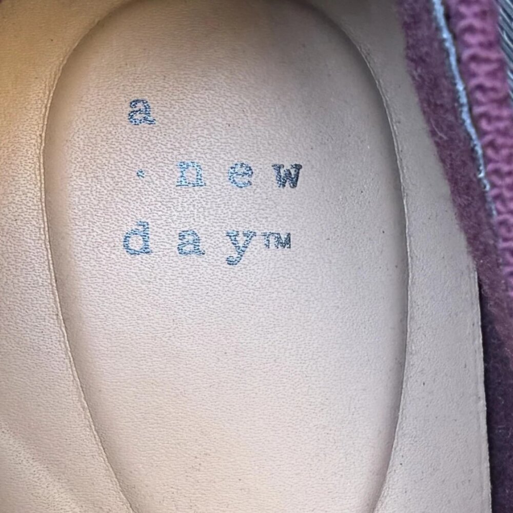 A New Day Claire Women's Knit Washable Ballet Flats Burgundy Size 7.5 NWT - Picture 7 of 7